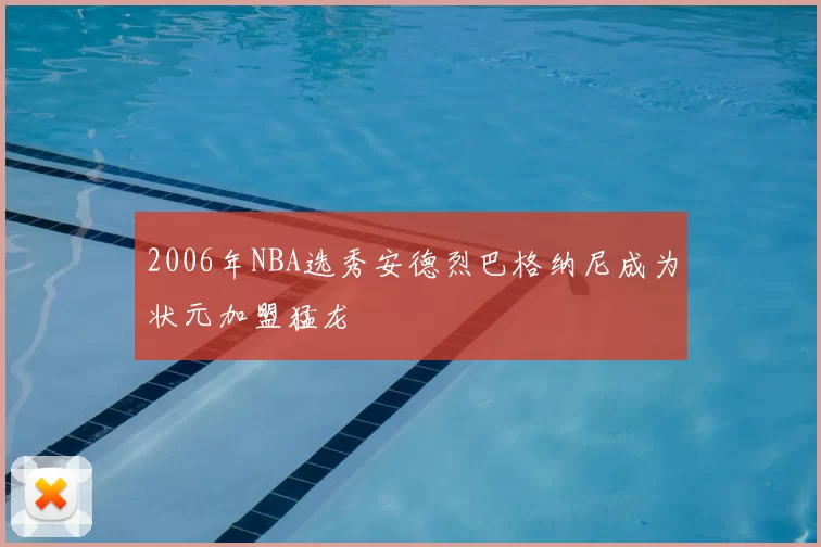 2006年NBA选秀安德烈巴格纳尼成为状元加盟猛龙